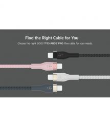 Belkin Кабель USB-A - Lightning витой, силиконовый, с ремешком на магните, 1м, черный