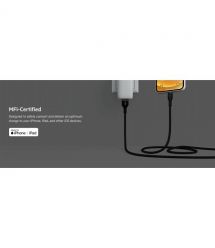 Belkin Кабель USB-A - Lightning витой, силиконовый, с ремешком на магните, 1м, черный