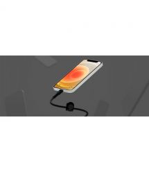 Belkin Кабель USB-A - Lightning витой, силиконовый, с ремешком на магните, 1м, черный
