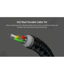 Belkin Кабель USB-A - Lightning витой, силиконовый, с ремешком на магните, 1м, черный