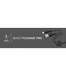 Belkin Кабель USB-A - Lightning витой, силиконовый, с ремешком на магните, 1м, черный