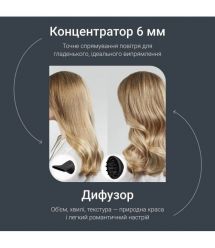 Rowenta Фен Rowenta Tiny, 1600Вт, режимов-3, дифузор, иониз-я, хол. обдув, зелено-черный