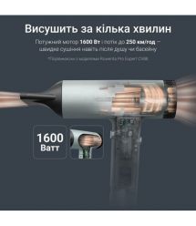 Rowenta Фен Rowenta Tiny, 1600Вт, режимов-3, дифузор, иониз-я, хол. обдув, зелено-черный