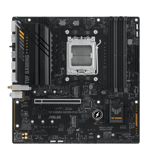 ASUS Материнcька плата A620M-F GAMING WIFI sAM5 A620 4xDDR5 HDMI DP Wi-Fi BT mATX