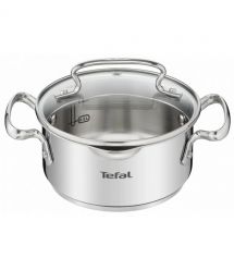 Tefal Кастрюля DUETTO+, 1.5л, с крышкой, нержавеющая сталь, стекло