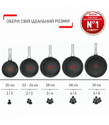 Tefal Сковорода Renew+контейнер Tefal Master Seal Eco, 26см, 0.8л, алюминий, бакелит, стекло, серый, прозрачный