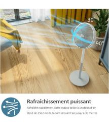 Philips Вентилятор Philips напольный Series 2000, 40см, 48Вт, таймер, поворот 90, белый