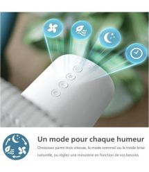 Philips Вентилятор Philips напольный Series 2000, 40см, 48Вт, таймер, поворот 90, белый