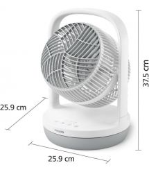 Philips Вентилятор Philips настольный Series 2000, 22см, 28Вт, таймер, поворот 180, белый