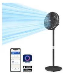 Philips Вентилятор Philips напольный Series 3000, 40см, 48Вт, управление сматфоном, регулировка высоты, черный