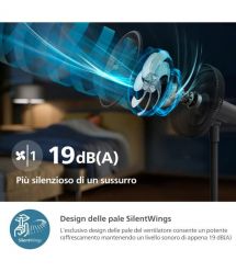 Philips Вентилятор Philips напольный Series 3000, 40см, 48Вт, управление сматфоном, регулировка высоты, черный