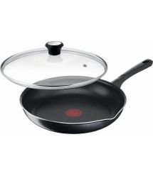 Tefal Сковорода с крышкой Day by Day, 20см, с крышкой, алюминий, бакелит, стекло, черный