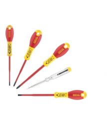 Stanley Отвертка FatMax набор 7шт, для работ под напряжением 1000В, прямой шлиц