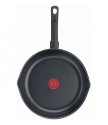 Tefal Сковорода с крышкой Day by Day, 28см, с крышкой, алюминий, бакелит, стекло, черный