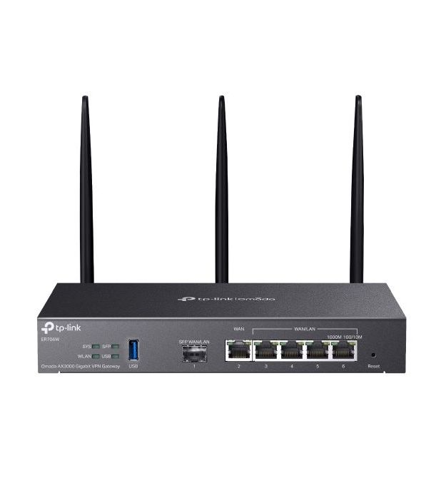 TP-Link Мультисервисный Маршрутизатор ER706W AX3000 4xGE LAN/WAN, 1xGE WAN, 1xSFP, 1xUSB3.0