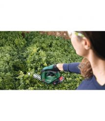 Bosch Ножницы для травы аккумуляторные AdvancedShear 18В-10 + насадка кусторез 10/20см шаг реза 8мм 1.85кг