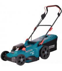 Könner & Söhnen Газонокосилка аккумуляторная KS 43LM-40V 40В(20+20) акб 2x4А·час 43см 50л 25-75мм 15.5кг