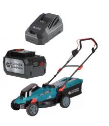 Könner & Söhnen Газонокосилка аккумуляторная KS 33LM-20V 20В акб 14А·час 33см 30л 25-75мм 14кг