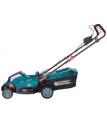 Könner & Söhnen Газонокосилка аккумуляторная KS 33LM-20V 20В акб 14А·час 33см 30л 25-75мм 14кг