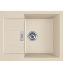 Franke Мойка кухонная Sirius 2 тектонайт, прямоуг., с крылом, 620х500х200мм, чаша - 1, врезная, бежевый