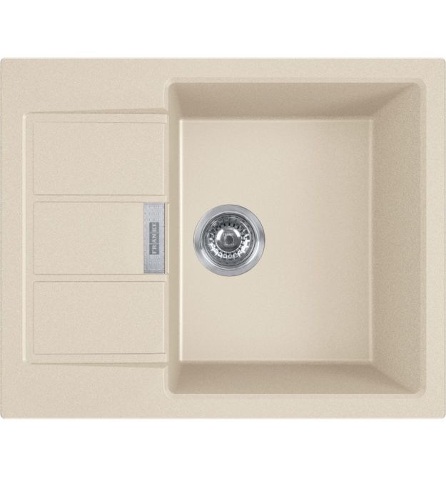 Franke Мойка кухонная Sirius 2 тектонайт, прямоуг., с крылом, 620х500х200мм, чаша - 1, врезная, бежевый