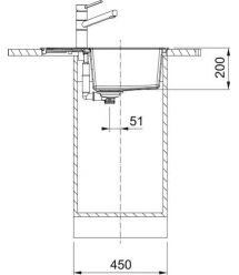 Franke Мойка кухонная Sirius 2 тектонайт, прямоуг., с крылом, 620х500х200мм, чаша - 1, врезная, бежевый