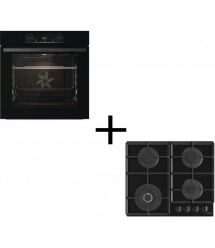 Gorenje Комплект (духовка электрическая BO6735E05B + поверхность газ на стекле GTW641EB), 743549, чорн