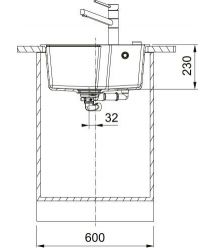 Franke Мойка кухонная Urban фрагранит, прямоуг., без крыла, 560х500х230мм, чаша - 1, врезная, черный