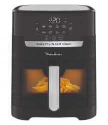 Moulinex Мультипечь Easy Fry&Grill Window, 1550Вт, чаша-4.2л, сенсорное управл., пластик, черный