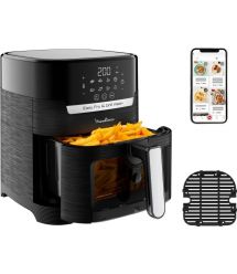 Moulinex Мультипечь Easy Fry&Grill Window, 1550Вт, чаша-4.2л, сенсорное управл., пластик, черный