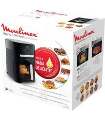 Moulinex Мультипечь Easy Fry&Grill Window, 1550Вт, чаша-4.2л, сенсорное управл., пластик, черный