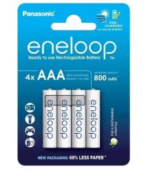 Panasonic Аккумулятор Eneloop NI-MH AAA 800 мАч, 4 шт.