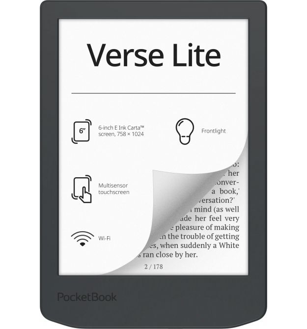 PocketBook Электронная книга 619 Verse Lite, Midnight Grey