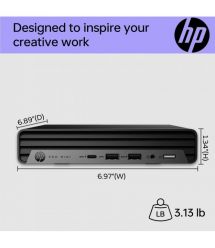 HP ПК Неттоп Pro 400-G9 Mini, Intel i3-13100T, 8GB, F512GB, UMA, WiFi, кл+м, 3г, Win11P