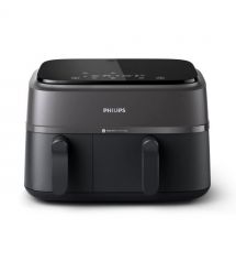Philips Мультипечь Ovi Dual Series 3000 2750Вт, чаша-6+3л, сенсорное управл., 2 контейнера, 8 авто. программ, пластик, чорний