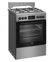 Beko Плита комби, 72л, 60x60см, дисплей, конвекция, серый