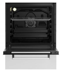 Beko Плита комби, 60л, 50x60см, дисплей, конвекция, чугун, белый