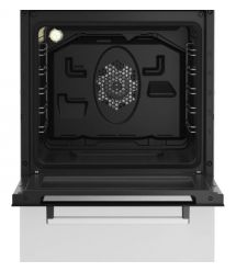 Beko Плита комби, 60л, 50x60см, дисплей, конвекция, чугун, белый