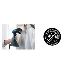 Russell Hobbs Отпариватель компактный Steam Genie, 1800Вт, 200мл, постоянный пар - 28гр, нерж. сталь, черно-бирюзовый