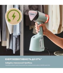 Tefal Отпариватель компактный AeroSteam, 1400Вт, 100мл, постоянный пар - 20гр, светло-зеленый