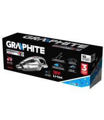 Graphite Пылесос аккумуляторный Energy+ 18В 34Вт 3.8кПа контейнер 0.5л HEPA 1.37кг без АКБ и ЗП