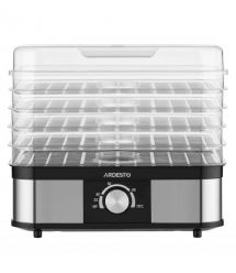 ARDESTO Сушка для продуктов 550Вт, поддонов - 5x3см, макс - 70°С, рег.темп, пластик, черный+нерж.