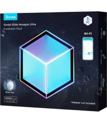Govee Настенный светильник H106A Glide Hexagon Light Panels Ultra expansion pack, 1шт, RGBIC, WI-FI/Bluetooth, фіолетовий