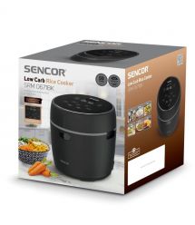 Sencor Рисоварка 350Вт, чаша-0.6л, LED дисплей, алюминий, нерж.сталь, пластик, черный