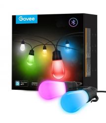 Govee Набор светодиодных ламп H7020 LEB Bulb String Lights, 15м, RGBIC/Warm White, WI-FI/Bluetooth, чорний
