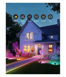 Govee Набор светильников H8057 Outdoor FLood Lights, 4шт, RGBICWW, WI-FI/Bluetooth, черный