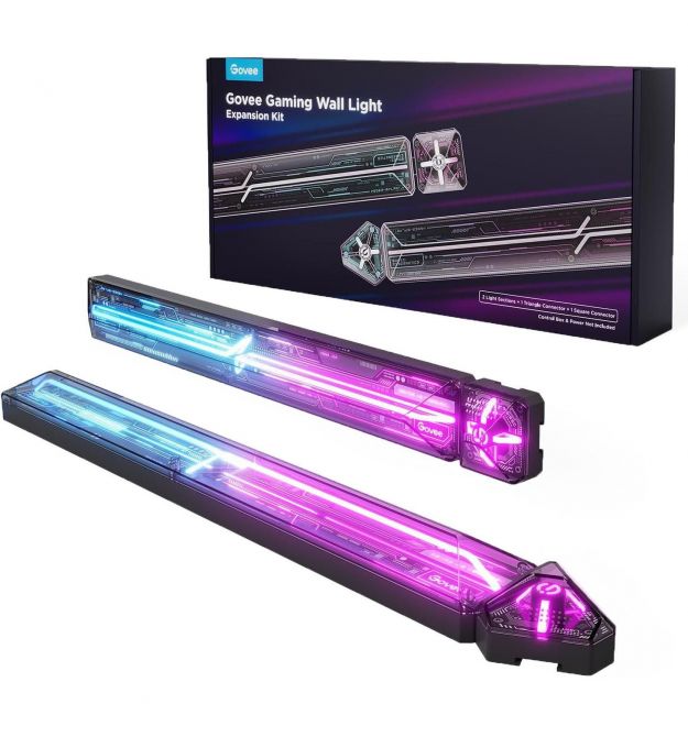 Govee Набор настенных светильников H1063 Gaming Wall light Expansion Kit, RGBIC, WI-FI/Bluetooth, фиолетовый