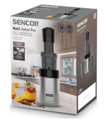 Sencor Соковыжималка центробежная 200Вт, чаша-0.8л, жмых-0.6л, желоб на целое яблоко, пластик, нерж. сталь-черный