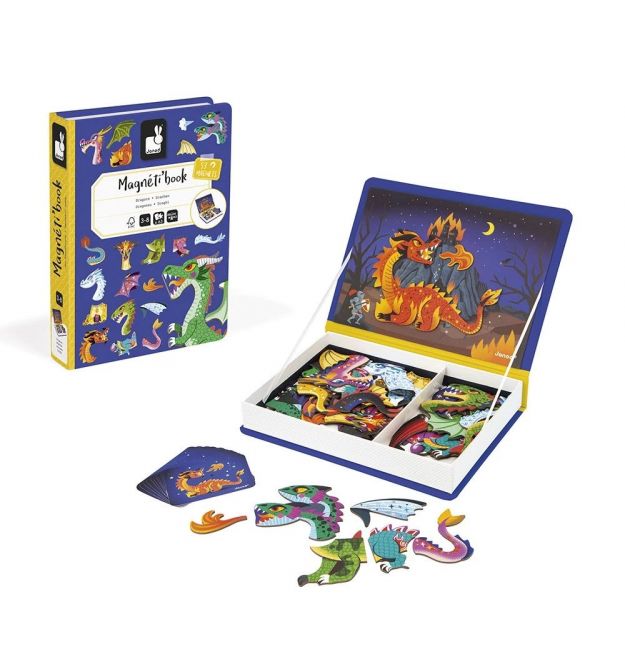 Janod Магнитная книга Драконы 53эл