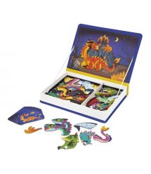 Janod Магнитная книга Драконы 53эл